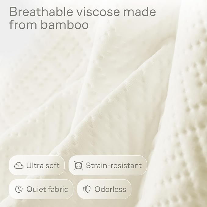 Niagara 1 Pack Viscose Made from Bamboo 100% Waterproof Crib Mattress Protector, Soft Breathable Crib Mattress Protector with Deep Pocket, Crib Mattress Pad for Toddler and Baby (52x28, Beige)