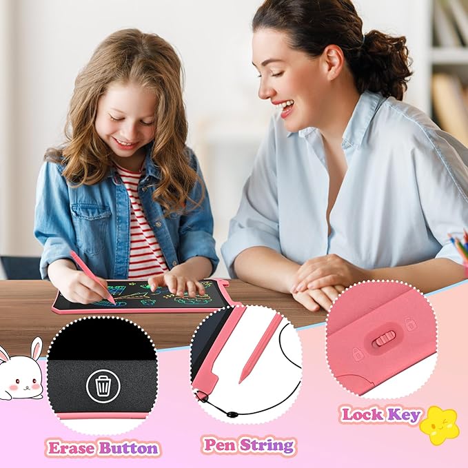 EooCoo Toddler Drawing Toys, 3 Pack 10" LCD Writing Tablet Learning Toys for Kids, Mess Free Coloring Used for Travel Games, Toddler Boo Basket Stuffers, Girls Boys Gifts for 3 4 5 6 7 Years Old