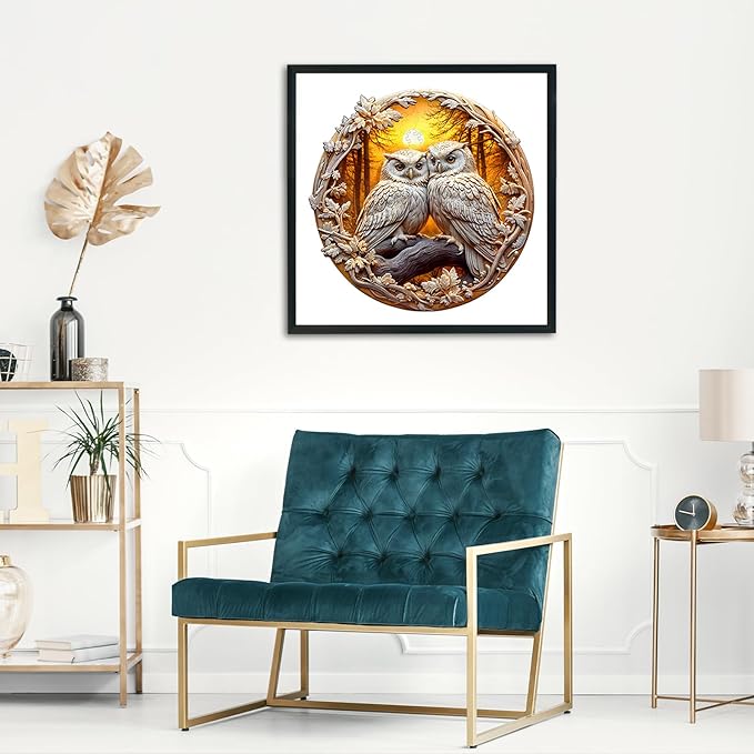 Wooden Puzzles for Adults - Couple Owl Wooden Jigsaw Puzzle - Unique Animal Shaped Wood Puzzles Adult - Creative Birthday Gift Family Game 200pcs