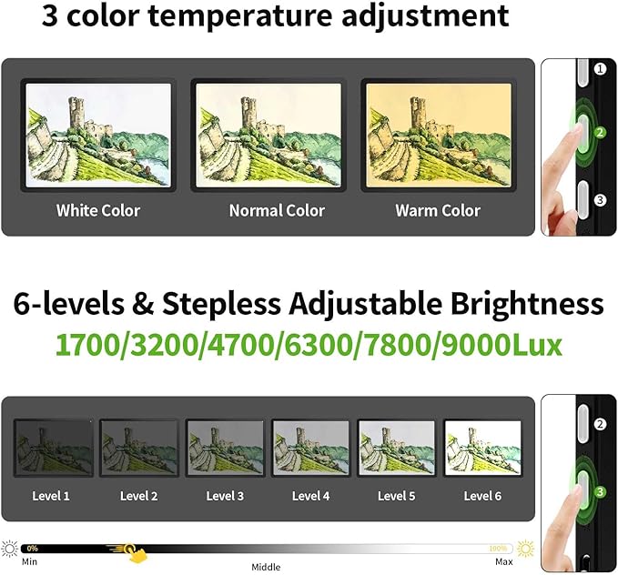 Up to 9000Lux Super Bright A4 Light Pad with Bag,Rechargeable Light Box with 4000mAH Lithium Battery for Cricut Weeding Vinyl Tool,Magnet Light Box for tracing,Diamond Painting,Sketching,Tattoo