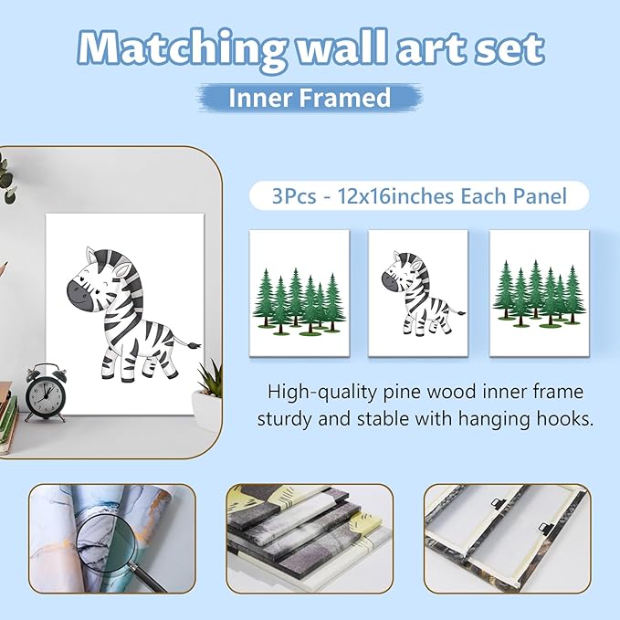 Personalized Baby Crib Bedding Set, 5 Pcs Custom Nursery Bedding Set for Girl Boy, Soft Jungle Animals Crib Set with Name, Double Layer Baby Bedding Crib Set, Toddlers Infants Customized Gift