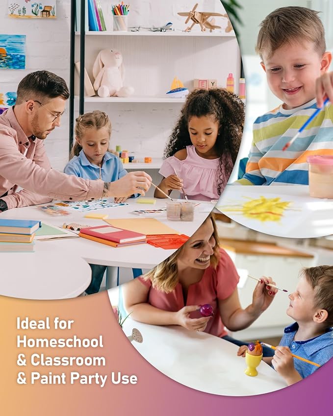 Nicpro 14 Colors Large Washable Paint Set for Kid (16.9 oz, 500 ml), Acrylic Bulk Paint Supplies Non Toxic Children Tempera Paint for Art, Craft DIY, Poster & Finger Paint, School, Party, Classroom