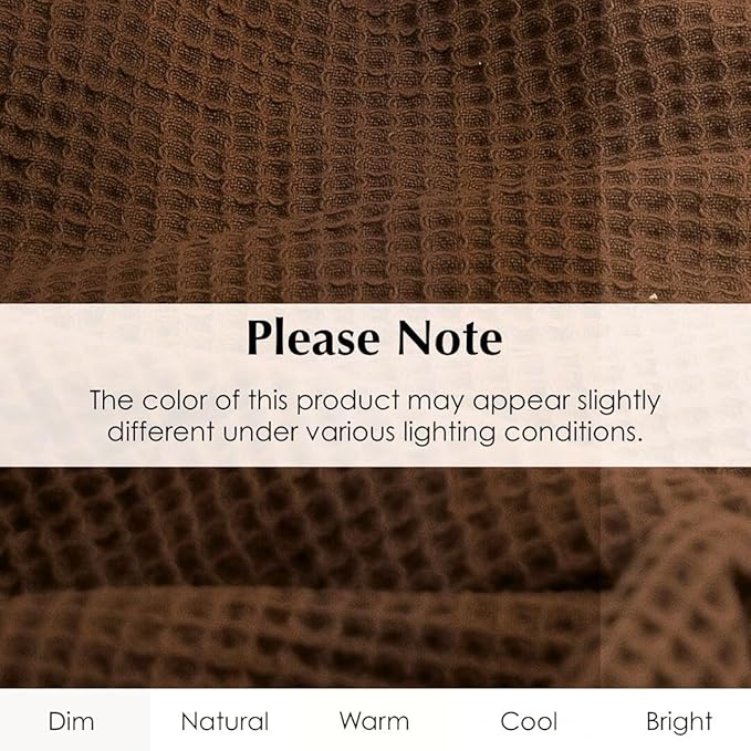 Salt Earth GOTS Certified 100% Organic Cotton Throw Blanket, 55" X 60" Blankets & Throws for Bed, Throw Blanket for Couch,Modern & Cozy Blanket, All Season Waffle Blanket, Soft Blanket (Potting Soil)