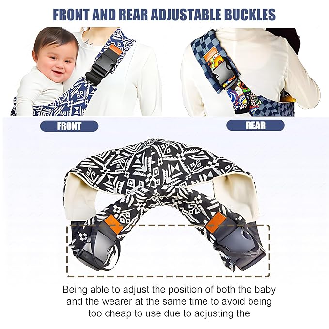 Baby Sling Carrier,Baby Sling,Toddler Carrier,Adjustable and Non-Slip Hip Seat Carriers Carrying 10-30 lbs(Ocean)