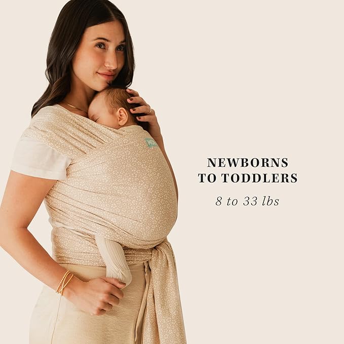 Moby Baby Wrap Carrier Classic for Newborns to Toddlers (8-33lbs), Infant Sling Carrier, Lightweight & Hands Free Design, Adjustable for All Body Types (Costal Blooms)