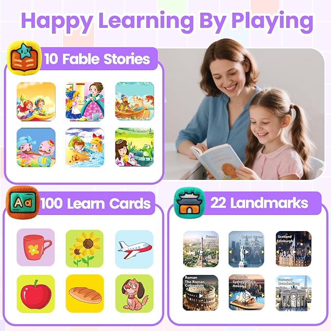 Waterproof Smart Watch for Kids Girls Ages 5-12 with 39 Games, HD Camera, Video, Music, Habit Tracking, Alarm, Pedometer, Kids Smart Watch Chrismars Birthday Gift for Girls Age 5 6 7 8(Purple)