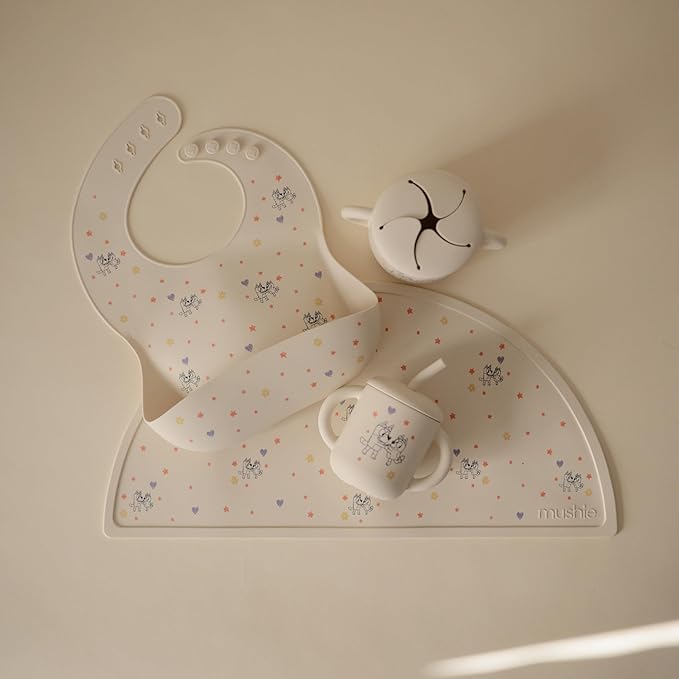 mushie x Bluey 100% Silicone Training Cup & Straw for Toddlers | 6 Months+ (Bluey Ivory)