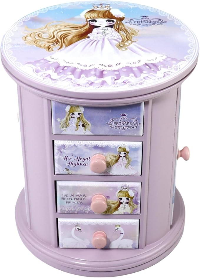 Purple Jewelry Box for Girls - Kids Organizer Little Girl Gift