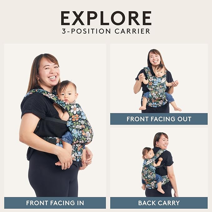 Baby Tula Explore Carriers - Breathable Baby Carrier Newborn to Toddler - Adjustable Toddler Carrier - Multiple Ergonomic Positions Front and Back - Ergonomic Fit for 7-45 lb - Mesh, Beyond