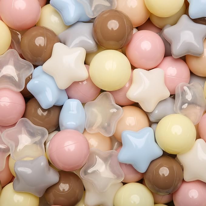 GOGOSO Ball Pits Balls for Toddlers Pack of 50 100 200 Plastics Shape Ball Non-Phthalate Non-BPA Non-Toxic 2.2-Inch Crush Proof Play Balls
