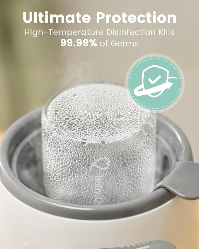 Bottle Warmer, GROWNSY 8-in-1 Fast Baby Milk Warmer with Timer for Breastmilk or Formula, Accurate Temperature Control, with Defrost, Sterili-zing, Keep, Heat Baby Food Jars Function