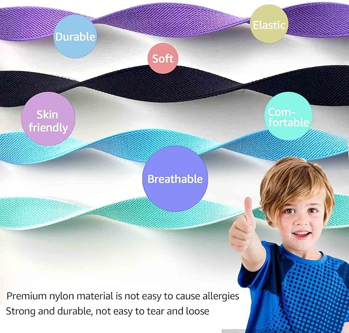 ThingsBag 4 Pack Kids Bracelet for AirTag, Holder with Adjustable Stretchy Nylon Watch Band, Anti-Lost for Apple Air Tag Case Loop for Child, Toddler, Wallet, AirTag Wristband Kids (Colorful)