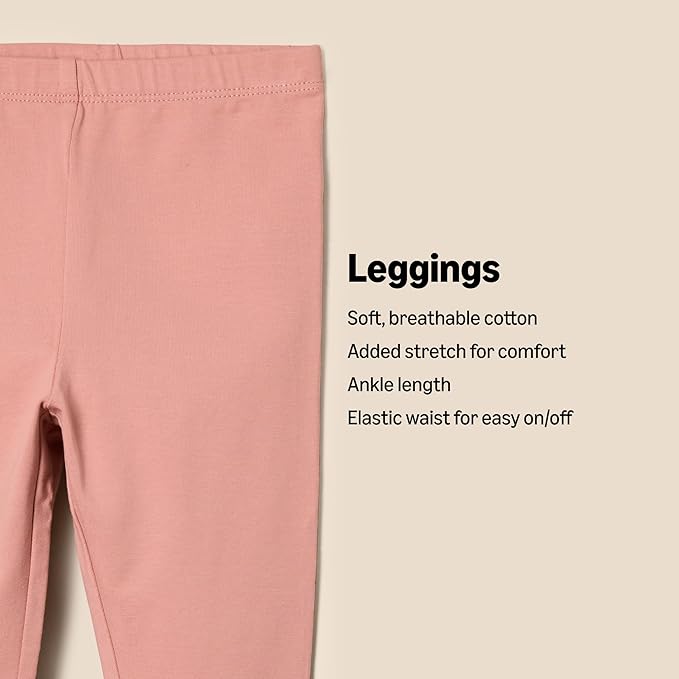 Amazon Essentials x Sofia Grainge Unisex Toddlers and Babies' Legging, Pack of 3
