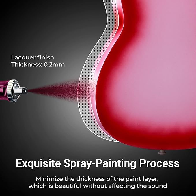 ADM Beginner Acoustic Classical Guitar 30 Inch Nylon Strings Wooden Guitar Bundle Kit for Kid Boy Girl Student Youth Guitarra Online Lessons with Gig Bag, Strap, Tuner, Extra Strings, Picks,Pink 1