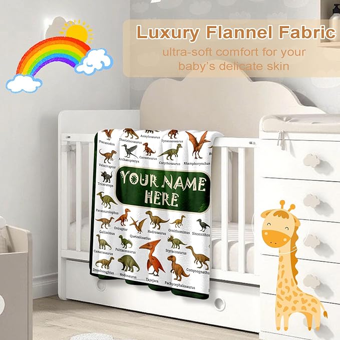 Ship Next Day, Personalized Baby Blanket – Printed in USA, Custom Baby Blanket for Boys & Girls, Baby Blanket with Name, Baby Shower, Easter, Christmas, Birthday Newborn & Toddler Gifts, Baby Gifts