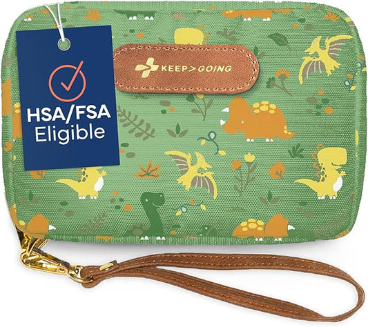 KeepGoing Travel First Aid Kit for Kids – 130 Pc. for Car, Home, Purse, Diaper Bag & Backpack with Latex-Free Bandages - Mini First Aid Kit Travel Size TSA-Approved