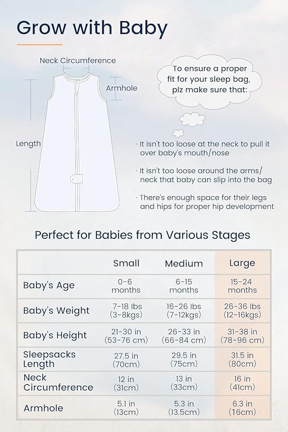 TotAha Baby Sleep Sack 15-18-24 Months Babies Wearable Blanket Buttery Soft Sleepsacks 2-way Zipper Light Sleeping Bag 0.5 TOG, 3-Pack