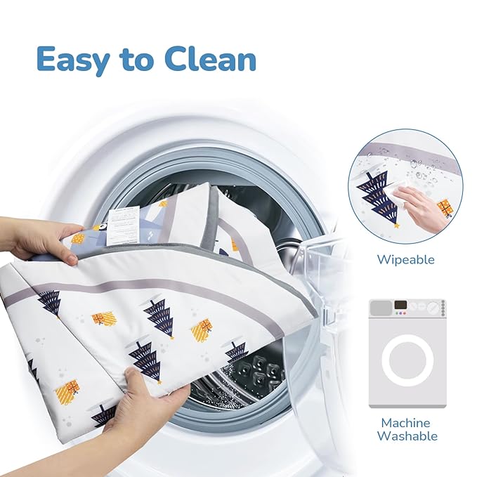 Baby Play Mat Tummy Time Mat with Exclusive Foldable Design, Stage-Based Skill Development Activity Gym Mat, Machine Washable Play Mat for Baby Girl with Gift Package