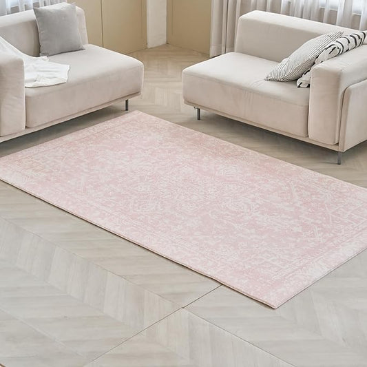 Baby Care Soft Rug (Prestige, Ikat - Inca Pink) 98'' x 59'' Original One-Piece Reversible Rollable Waterproof Play Mat for Infants, Babies, Toddler, and Kids