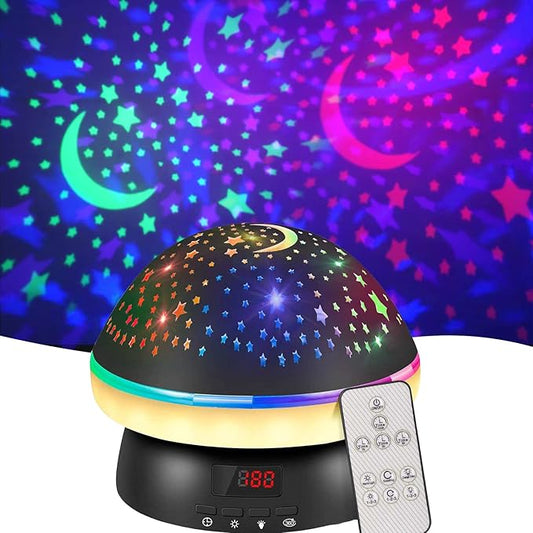 Timer Star Light Projector with Remote Control,Rotation and 16 Colors Projection Lamp and Sleep Light,Christmas Easter Birthday Gifts for Kids, Boys Girls Gifts
