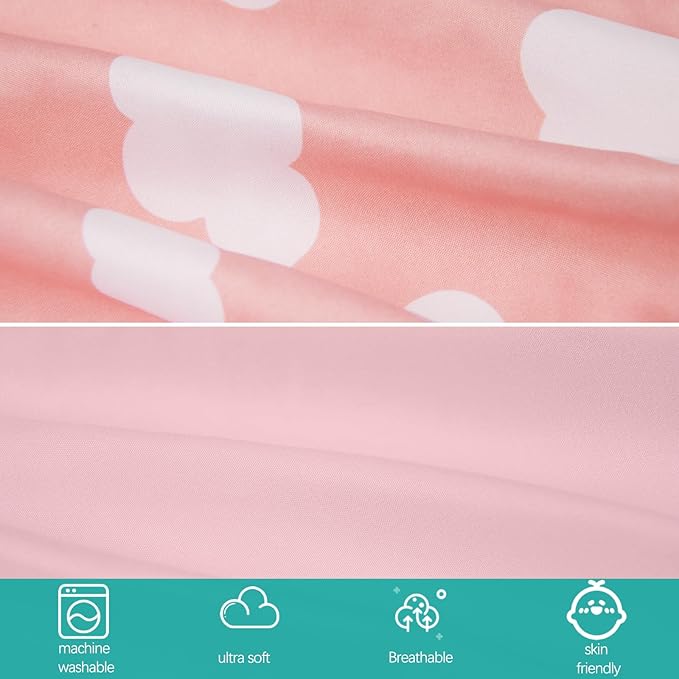 4-Pack Fitted Crib Sheets for Boys and Girls - Breathable, Soft Microfiber Baby Sheets in Grey and Pink