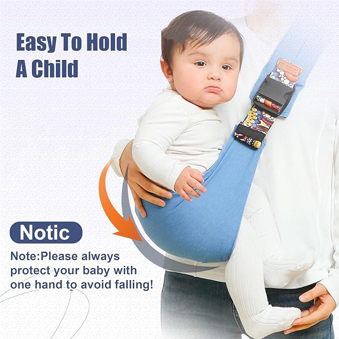 Baby Sling Carrier,Baby Sling,Toddler Carrier,Adjustable and Non-Slip Hip Seat Carriers Carrying 10-30 lbs(Ocean)