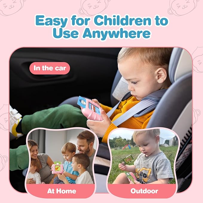 Toddler Girl Toys Talking Flash Cards, 296 Sight Words Speech Therapy Autism Learning, Montessori Educational Toys 1 2 3 4 5 Years, Gifts for Girls with Clear Sound & Thick Cards