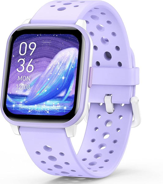Kids Smart Watch Girls Boys, Smart Girls Watch for Kids Smart Watch Gifts for 4-16 Years Old with Sleep Mode Multiple Sports Modes Pedometer Birthday Gift for Boys Girls (Purple)