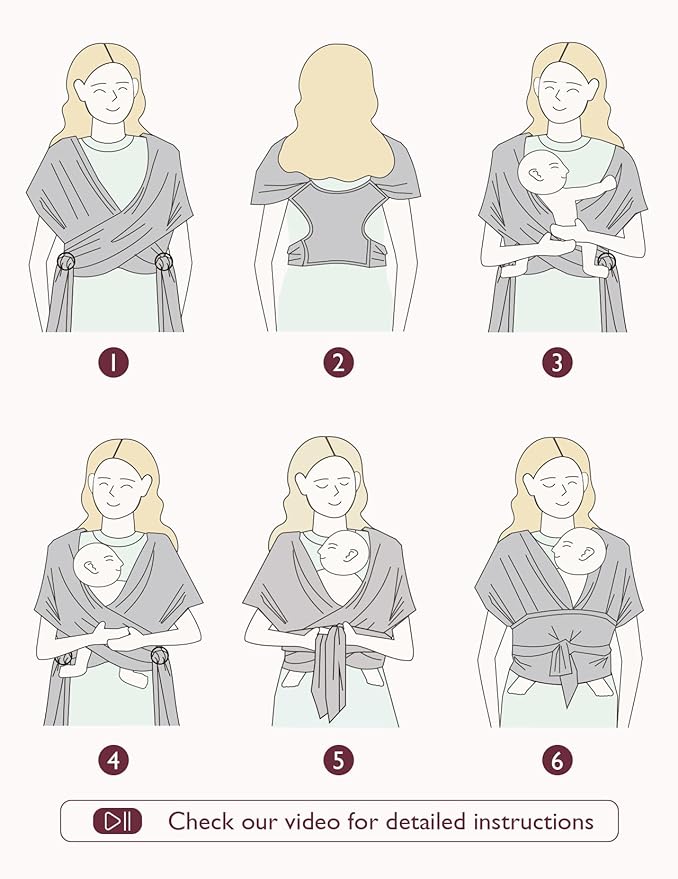 Momcozy Baby Carrier AirMesh - The Perfect Summer Sling for Newborns to Toddler 8-35 lbs - Cooling Fabric Baby Wrap, Lightweight, Ergonomic, and Easy to Wear, Beige