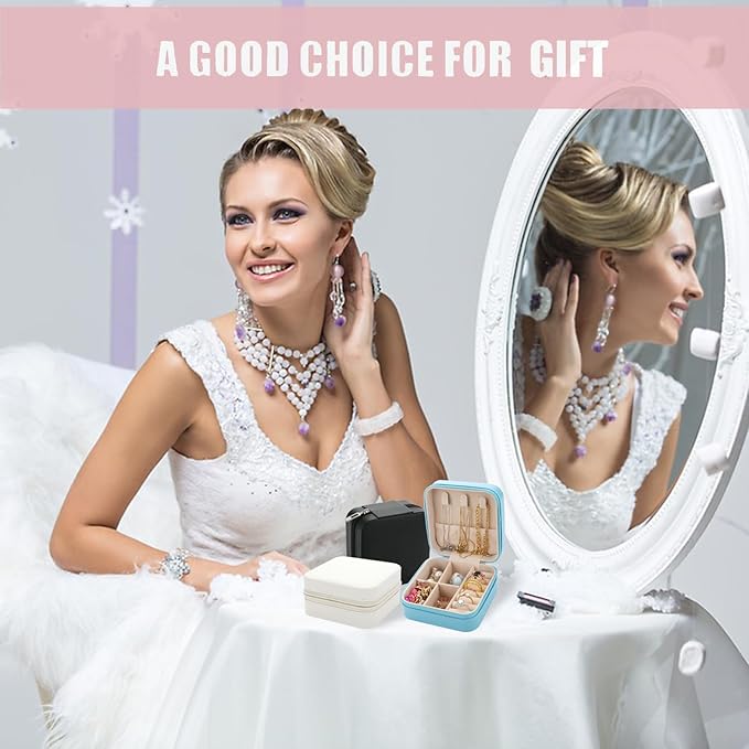 Bridesmaid Proposal Gifts Letter Cosmetic makeup bag bulk for Wedding Party Favors Bachelorette party decorations Toiletry Organizer Bag Makeup Case Gift (6, White&Gold)