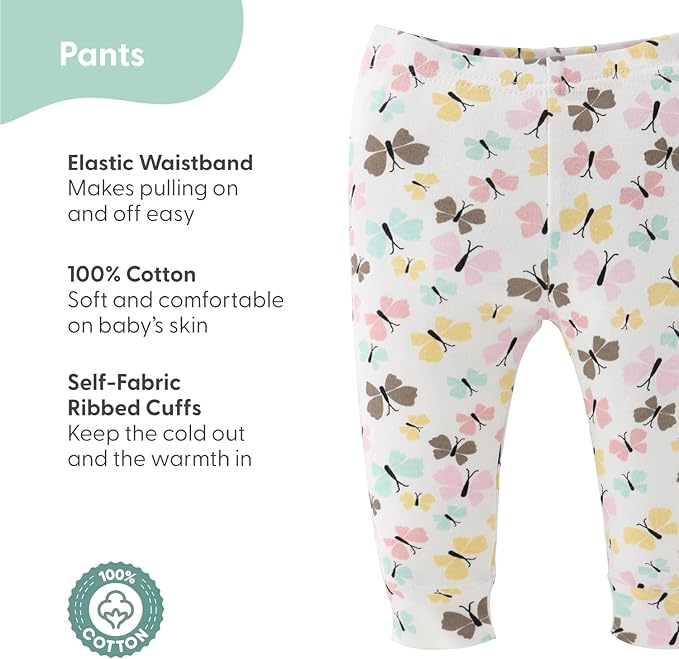 The Peanutshell Baby Girl Pants, Baby Girls' Clothing, Cotton Baby Clothes for Girls, Newborn to 24 Month Pants, Bottoms
