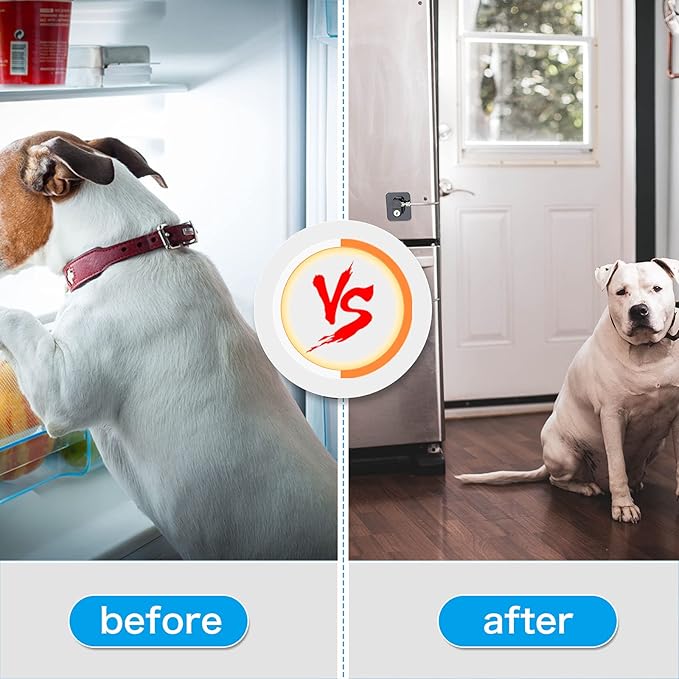 8 Pieces Refrigerator Locks for Children Adults with 10 Keys, Fridge Lock, Freezer Door Safety Cabinet Lock and Child Safety Cabinet Locks with Strong Adhesive (Black)