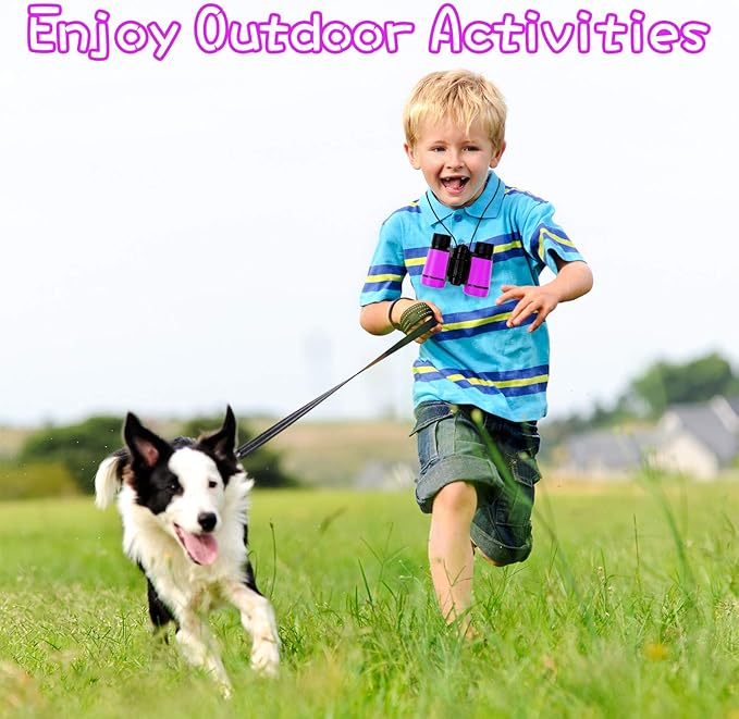 Scotamalone Kids Binoculars Shock Proof Toy Binoculars Set for Age 3-12 Years Old Boys Girls Bird Watching Educational Learning Hunting Hiking Birthday Presents