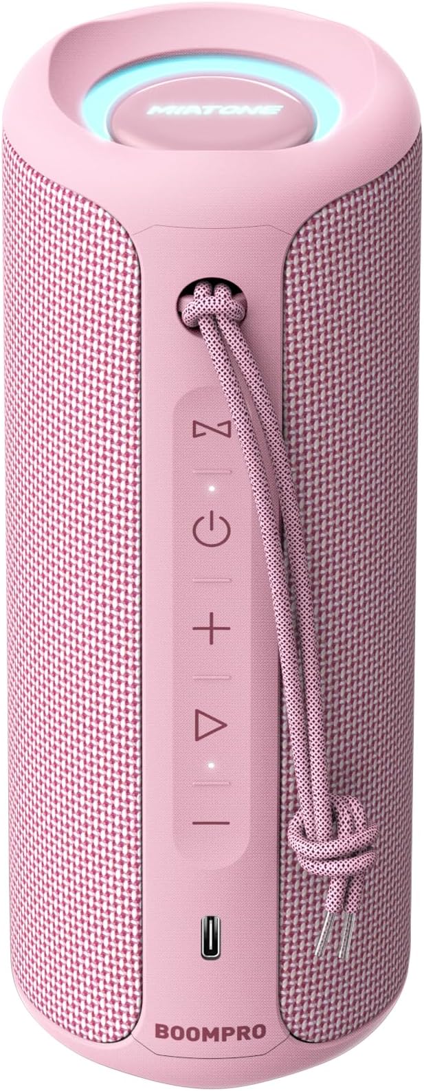 MIATONE Portable Bluetooth Speaker 36W Stereo Sound Bass Boost, 24H Playtime Bluetooth 5.3 TWS Pairing (Pink)