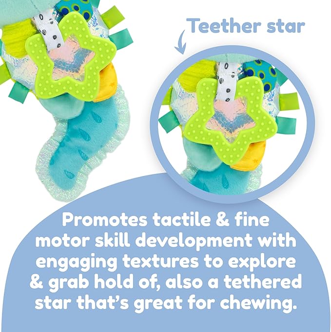 Lamaze Clip On Car Seat and Stroller Toy - Alise The Axolotl - Crinkle Car Seat Toys and Stroller Toys - Sensory Toys for Babies - Travel Toys for Car - Infant Toys Ages 0 Months and Up