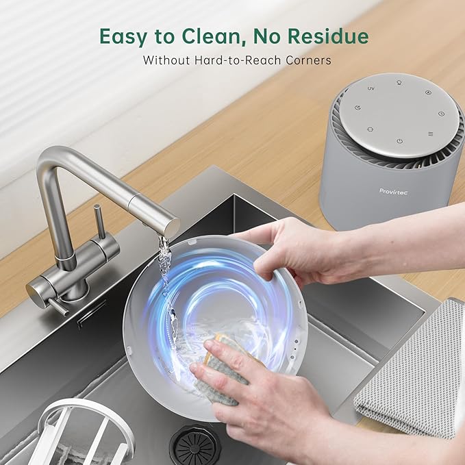 MistFree Smart Humidifier for Bedroom, Evaporative Humidifier No White Dust, Auto Humidity & APP Control, 3L Water Tank Easy to Clean, Sleep Mode, Timing, Humidifiers for Nursery/Baby(Gray)