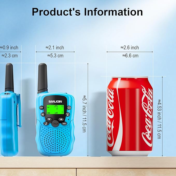 Walkie Talkies for Kids Toys for Boys Girls 4-6, 3 Miles Range Walkie Talkie to Camping, Outdoor 4 Year Old Girl Birthday Gifts for 3 4 5 6 7 Year Old Boy Girl Gifts Age 6-8 (Blue&Pink&Yellow)