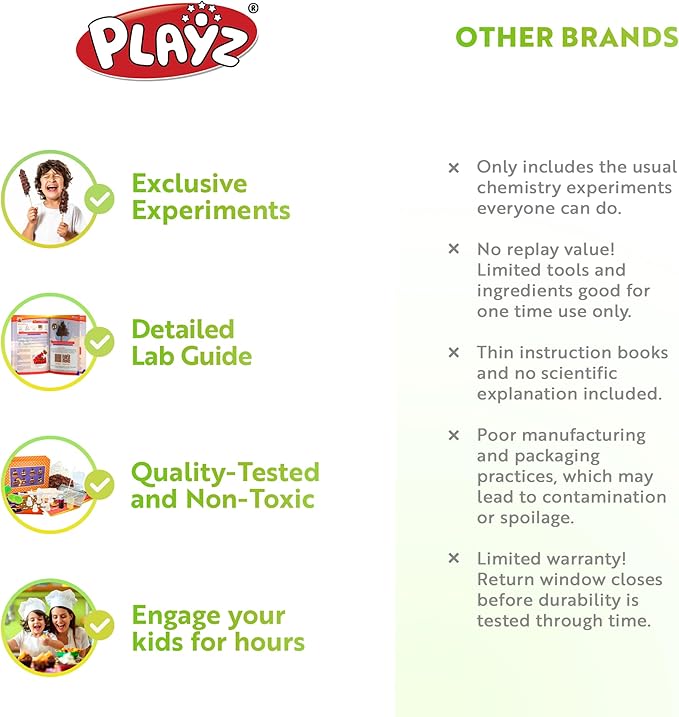 Playz Edible Poo Chocolate & Candy Making Science Kit for Kids Ages 8-12 Years Old - Food Science Chemistry Kid Science Kit with 30 Experiments, Educational Science Kits for Boy & Girls