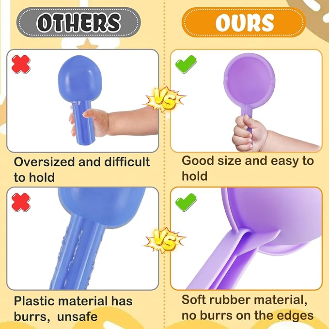 Small Soft Bath Toys for Toddlers 1-3 - Super Easy to Clean Water Table Toys Baby Tub Swimming Pool Toy Fun Tactile Training Newborn Gifts, 3Packs (Yellow)