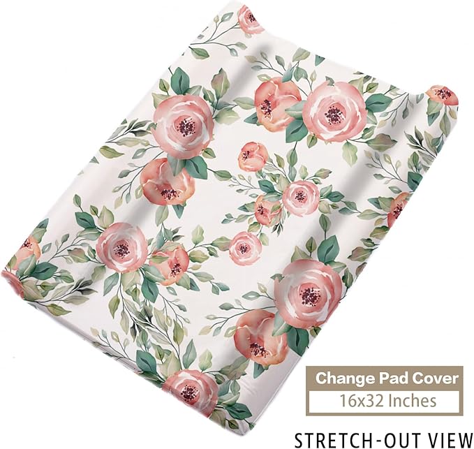 Custom Name Crib Bedding Set - Sika Deer & Fox Pattern, Personalized Nursery Bedding 3-Piece Set– Soft Blanket, Fitted Sheet, Changing Pad Cover – for Newborns Girls Nursery Gifts