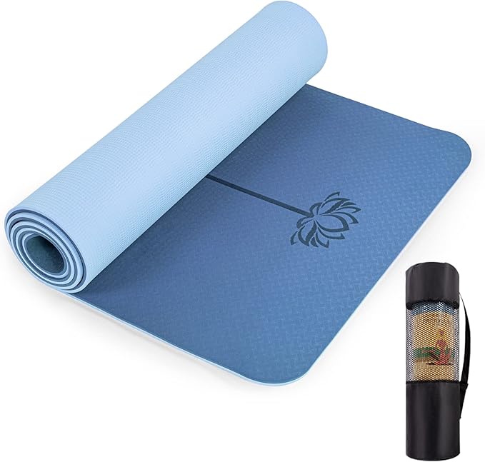 UMINEUX Yoga Mat Extra Thick 1/3'' & 2/5" Non Slip Yoga Mats for Women Eco Friendly TPE Fitness Exercise Mat with Carrying Sling & Storage Bag