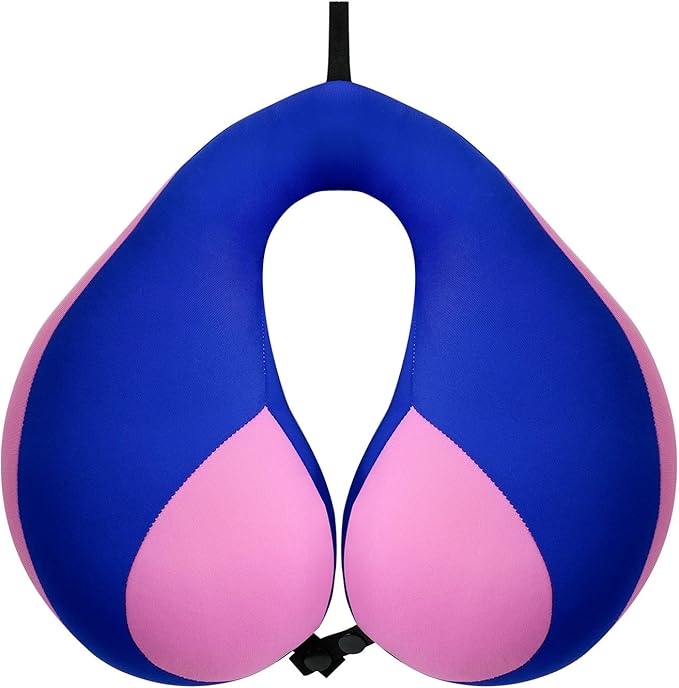 MOOB Kids Pillow Neck Pillow for Car & Airplane, Traveling Gifts for Toddler & Children U-Shape Car Seat Head Travel Neck Pillow Blue Purple