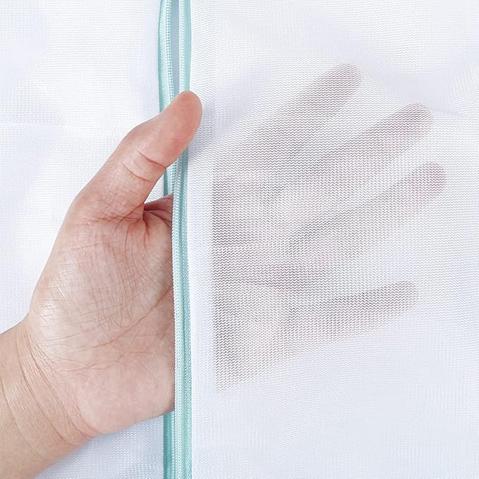 Large Mesh Laundry Bags, 2 Pack 35 in x 27 in Washable Fine Net Washing Machine Bags for Delicates, Blankets, Comforters, Bedding, Clothing, Toys, Pet Items