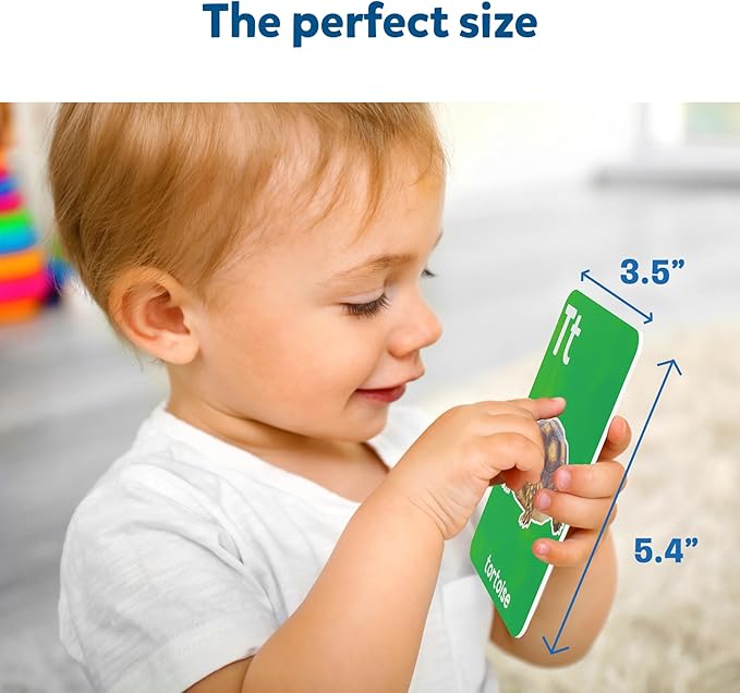 Skillmatics Thick Flash Cards for Toddlers - Letters & First 100 Words, Montessori Toys & Games, Gifts, Preschool Learning for Kids 1, 2, 3, 4 Years