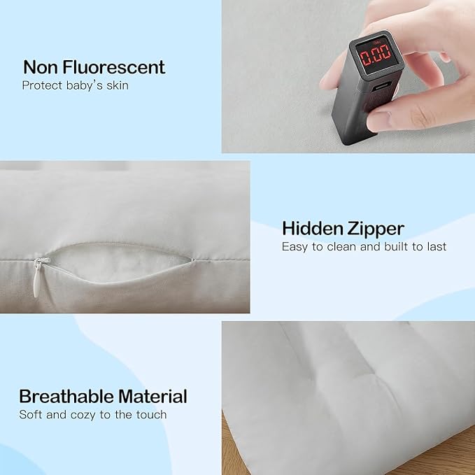 Baby Lounger for Newborn 0-18 Months, Bionic Design Infant Floor Seats & Loungers for Home and Travel, Soft Organic Cotton Baby Lounger, Newborn Babies Shower Gifts