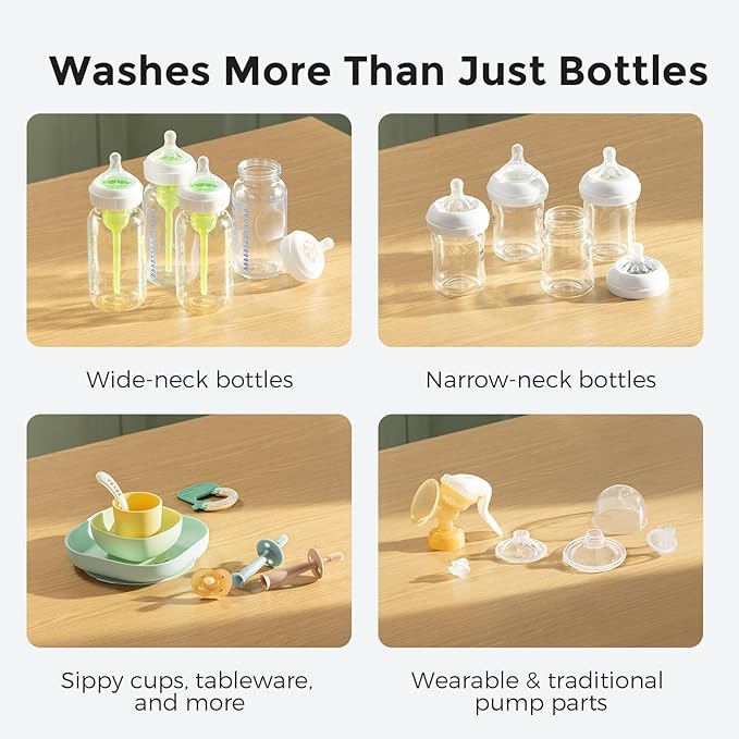 Momcozy KleanPal Pro Baby Bottle Washer, Sterilizer & Dryer - All-in-One Cleaning Machine for Bottles, Pump Parts & Baby Essentials - Time-Saving & Effortless Care
