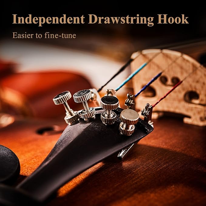 Eastar 1/2 Violin Set Half Size Fiddle EVA-3 Matte for Beginners with Hard Case, Rosin, Shoulder Rest, Bow, and Extra Strings (Imprinted Finger Guide on Fingerboard)