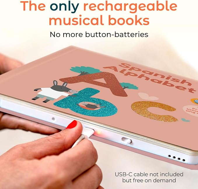 Cali's Books Spanish Nursery Rhymes Sound Book for Babies and Toddlers 1-3 | Baby Books with Spanish Songs for Kids | Libros en Español par Bebes (Spanish ABC)