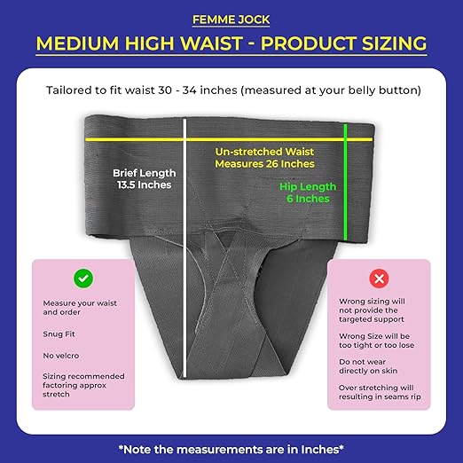 Patented Women’s Pelvic Floor Orthotic Support Belt ― Uterus Pain Relief Girdle for Prolapsed Bladder, Vulvar Varicosities, Postpartum Recovery, SPD | High Waist (Black, Medium)