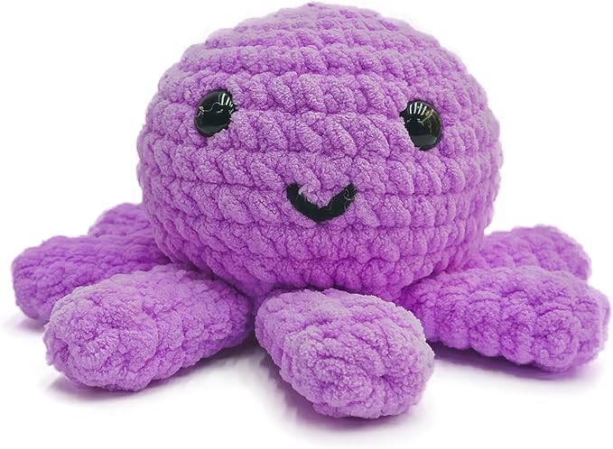 Utook Crochet Kit for Beginners, 6-Pack Crochet Animal Kit,Crochet Kits for Beginners Adults and Children, with Instructional Videos and Paper tutorials, Handmade Crafts, Holiday Gifts (Octopus)